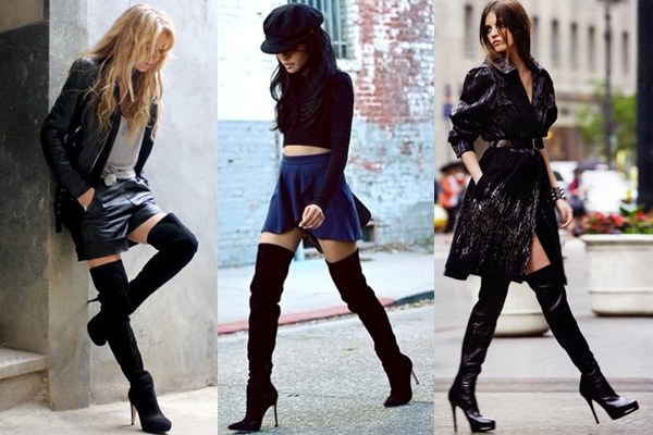 walking in thigh boots