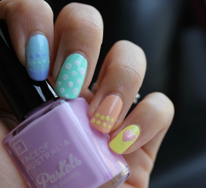 Nail Art With Pastel Colors